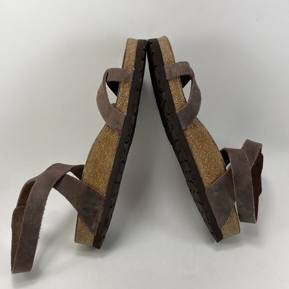 Birkenstock Yara Ankle Strap Sandals Womens Size 39 US 8-8.5 Oiled Leather Brown - Picture 6 of 10